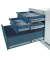 Werkbank lichtgrau, anthrazitgrau 6 Schubladen 130,0 x 60,0 x 82,7 cm 