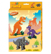 Bügelperlen Dino Welt mehrfarbig 