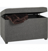 Sitztruhe 52126 anthrazit Holz 58,0 cm 