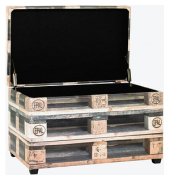 Sitztruhe 52925 Motiv Palette Holz 58,0 cm 