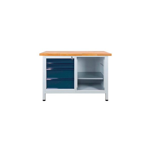 4050049429290 - Werkbank lichtgrau anthrazitgrau 4 Schubladen 1200 x 600 x 840 cm 4050049429290 ADB 4050049429290 - Werkbank lichtgrau anthrazitgrau 4 Schubladen 1200 x 600 x 840 cm 4050049429290 ADB
