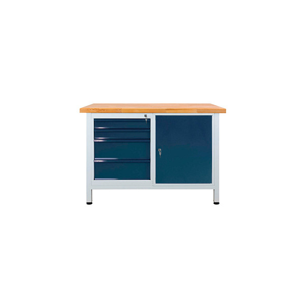 4050049429313 - Werkbank lichtgrau anthrazitgrau 4 Schubladen 1200 x 600 x 840 cm 4050049429313 ADB 4050049429313 - Werkbank lichtgrau anthrazitgrau 4 Schubladen 1200 x 600 x 840 cm 4050049429313 ADB