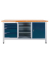 Werkbank lichtgrau, anthrazitgrau 4 Schubladen 170,0 x 60,0 x 84,0 cm 
