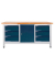 Werkbank lichtgrau, anthrazitgrau 6 Schubladen 170,0 x 60,0 x 84,0 cm 