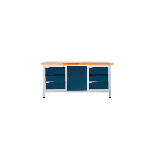 4050049437387 - Werkbank lichtgrau anthrazitgrau 6 Schubladen 1700 x 600 x 840 cm 4050049437387 ADB 4050049437387 - Werkbank lichtgrau anthrazitgrau 6 Schubladen 1700 x 600 x 840 cm 4050049437387 ADB