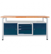 Werkbank lichtgrau, anthrazitgrau 3 Schubladen 170,0 x 60,0 x 84,0 cm 