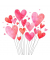 Motivservietten Avantgarde 1211-22034, mehrfarbig / Lovely Hearts, 3-lagig, 33x33cm