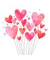 Motivservietten Avantgarde 1211-22034, mehrfarbig / Lovely Hearts, 3-lagig, 33x33cm