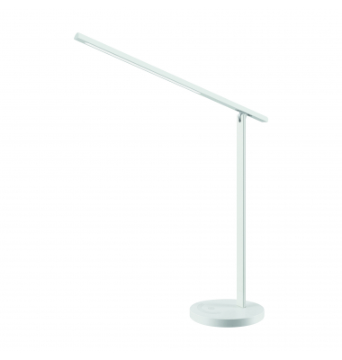 LED-Schreibtischlampe Halo, weiß, mit Standfuß, dimmbar