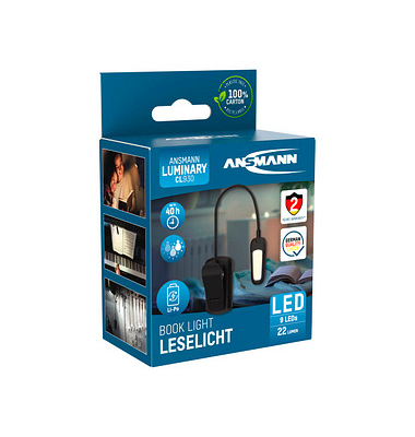 Leselampe Book Light, schwarz
