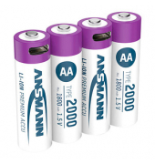 4 ANSMANN Akkus 2000 Mignon AA 1.800 mAh 