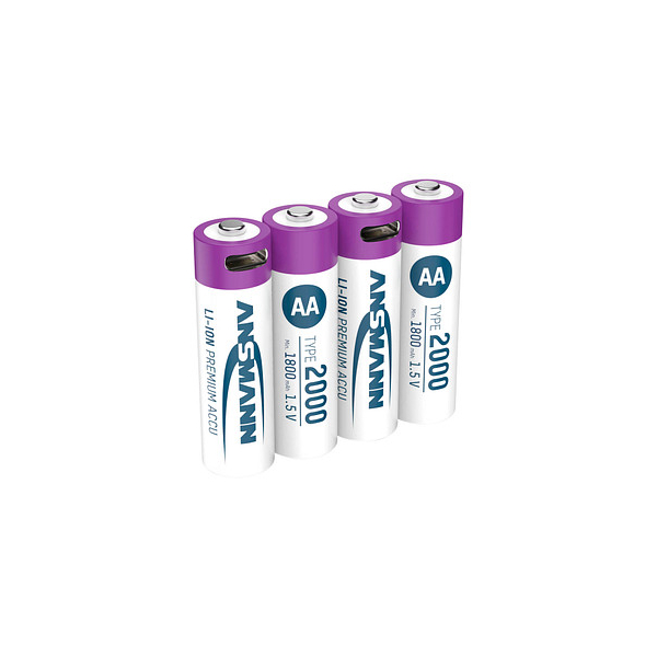 4013674193974 - 1312-0036 Akkus -Universal- 1x4 Ansmann Lithium Akku Mignon AA 1800mAh + Ladekabel 1312-0036 1312-0036 4013674193974