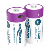 2 ANSMANN Akkus 2500 Baby C 2.300 mAh 