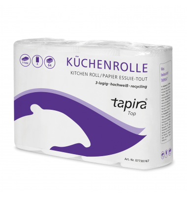 Küchenrolle tapira 177061 3-lagig hochweiß Rolle à 64 Blatt Küchenrolle tapira 177061 3-lagig hochweiß Rolle à 64 Blatt