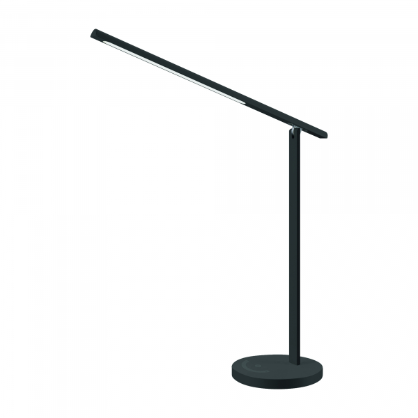 7612176092258 - Hansa LED Tischleuchte Halo 6 Watt mit Standfuß Memoryfunktion 3 Farbtemperaturen dimmbar schwarz