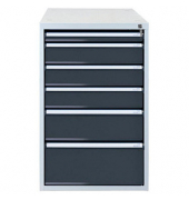 Schubladenbox  anthrazit 51516, mit 6 Schubladen 