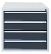 Schubladenbox  anthrazit 51534, mit 4 Schubladen 