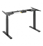 Schreibtischgestell, elektrisch höhenverstellbar, 62-128cm (H), 100-170x75cm (BxT), T-Fuß-Gestell, schwarz