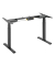 Schreibtischgestell, elektrisch höhenverstellbar, 62-128cm (H), 100-170x75cm (BxT), T-Fuß-Gestell, schwarz