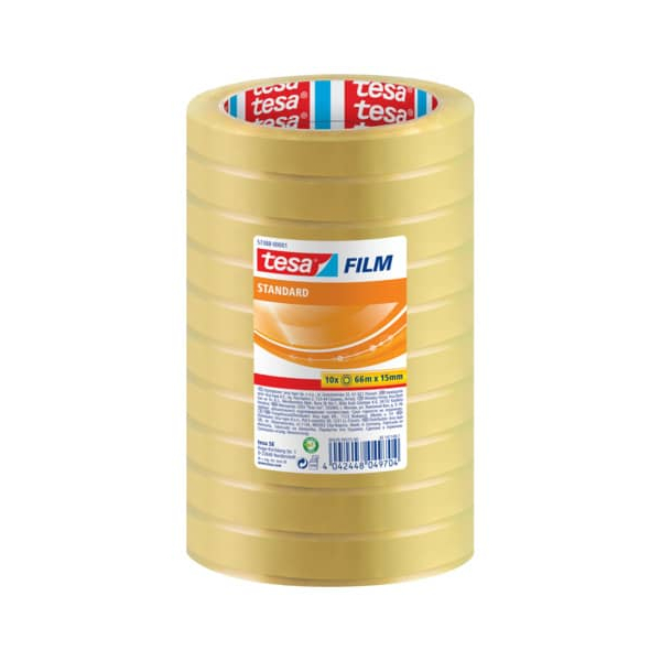 10 Stück Tesa Klebeband 57388-00001-01, 15mm x 66m, transparent  Tesa 66 Meter