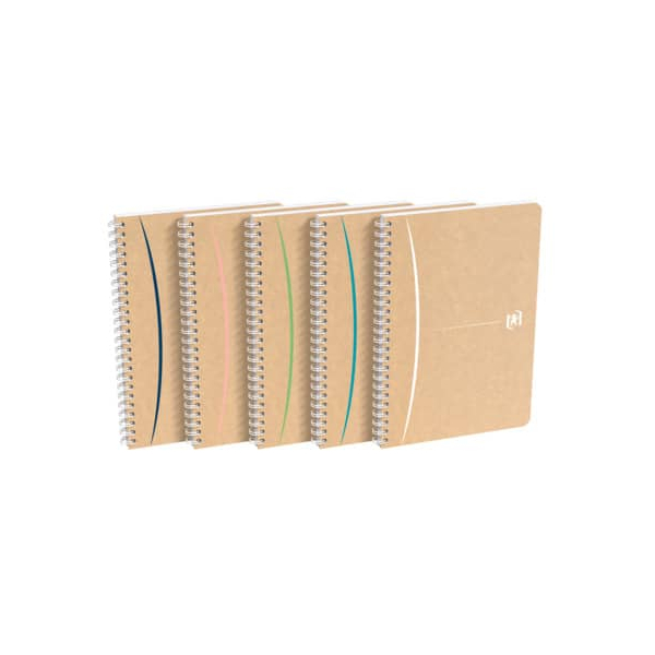 10 Stück Oxford Notizbuch 400143884, Touareg, braun, A5, kariert, 90g, 50 Blatt / 100 Seiten 3020120164434 Oxford
