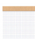 Notizblock 400155719, kariert / Lineatur 22, A4, beige, 80 Blatt