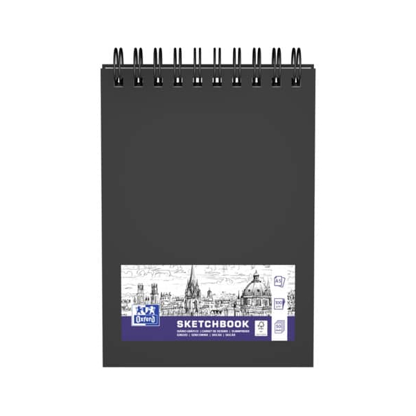 5904017391029 - OXFORD Skizzenbuch Sketchbook DIN A5 blanko schwarz Hardcover 50 Seiten 5904017391029 - OXFORD Skizzenbuch Sketchbook DIN A5 blanko schwarz Hardcover 50 Seiten