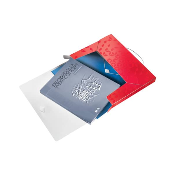 5 Stück Leitz Heftbox WOW 4629-00-26, A4 rot, 2,5cm Füllhöhe, Polypropylen (PP) 800g 4002432135110 Leitz