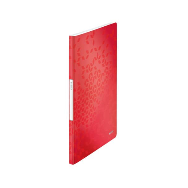 20 Stück Leitz Sichtbuch WOW 4631-00-26, rot, A4, mit 20 Hüllen, Polypropylen (PP) 4002432135127 Leitz