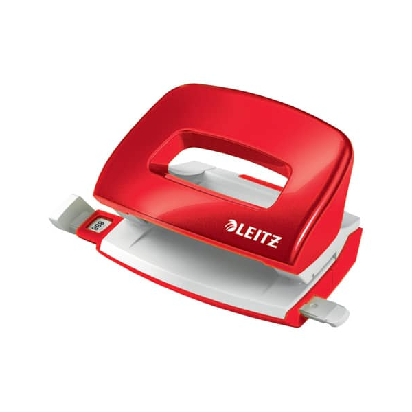 4002432135165 - Bürolocher NeXXt WOW Mini 5060-10-26 rot bis 1mm 10 Blatt mit Anschlagschiene 4002432135165 Leitz
