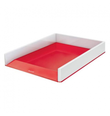 Briefablage WOW Duo Colour 5361-10-26, A4, wei&szlig;/rot, Polystyrol stapelbar