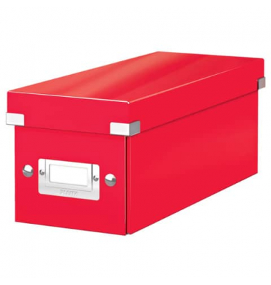 Archivbox Click & Store 6041-00-26, CD, rot, Graukarton mit PP-Folie laminiert