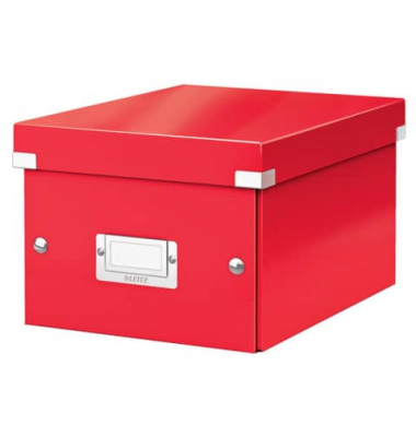 Archivbox Click & Store 6043-00-26, A5 quer, rot, innen 25x20x14,8cm (TxBxH), Graukarton mit PP-Folie laminiert