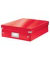Archivbox Click & Store 6058-00-26, A4, rot, innen 33,5x26,5x9cm (TxBxH), Graukarton mit PP-Folie laminiert