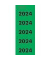 Jahreszahlen 6224, 2024, grün, 57x28mm, selbstklebend