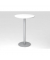 Stehtisch VSTH 111,6cm (H), &Oslash; 80cm (BxT), rund, wei&szlig; / silber