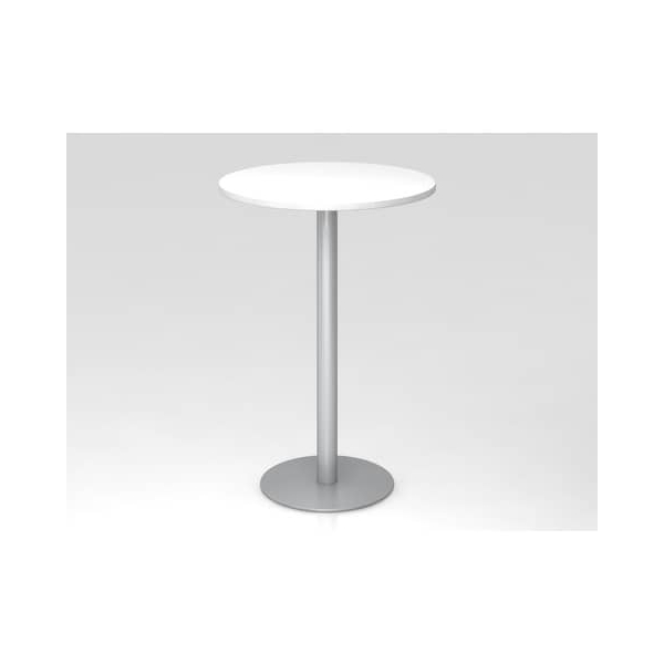 4032062166710 - Stehtisch VSTH08 W S 1116cm (H) 80x80cm (BxT) rund weiß   silber 4032062166710 Hammerbacher