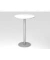 Stehtisch VSTH 111,6cm (H), &Oslash; 80cm (BxT), rund, wei&szlig; / silber