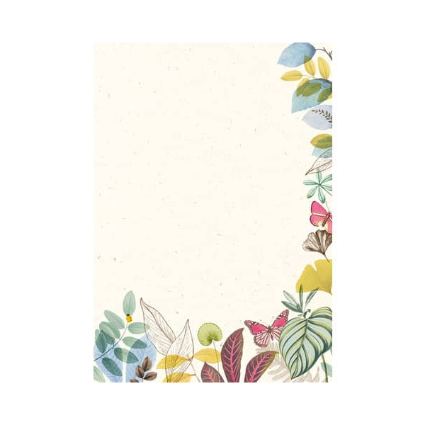 50 Stück Rössler Briefpapier 16431690800, Blätterranke, A4, 100g 4014970437359 Rössler