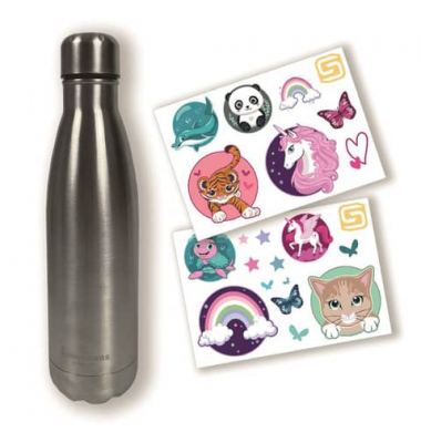 Trinkflasche Edelstahl Silver Girls 