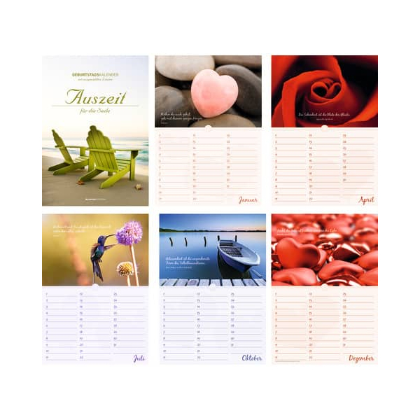 4069095008199 - Geburtstagskalender 880818 Auszeit für die Seele 1 Monat 1 Seite 21x297cm (A4) Jahresunabhängig 4069095008199 ALPHA EDITI 4069095008199 - Geburtstagskalender 880818 Auszeit für die Seele 1 Monat 1 Seite 21x297cm (A4) Jahresunabhängig 4069095008199 ALPHA EDITI