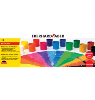 Malfertige Deckfarben 13er Set à 18ml Deckfarben Deckfarben