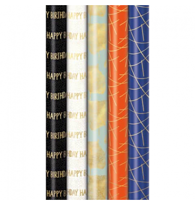 Geschenkpapierrolle Touch of gold Recycling, 1,5mx70cm 