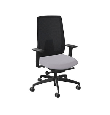Bürostuhl Indeed mesh Stoff grau, Gestell schwarz 