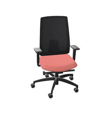 Bürostuhl Indeed mesh Stoff rosa, Gestell schwarz 
