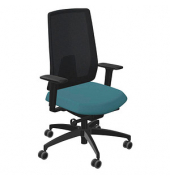 Bürostuhl Indeed mesh, schwarz/opalgrün / schwarz, mit Armlehnen, bis 150kg