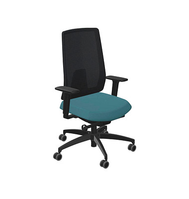 Bürostuhl Indeed mesh Stoff grün, Gestell schwarz 
