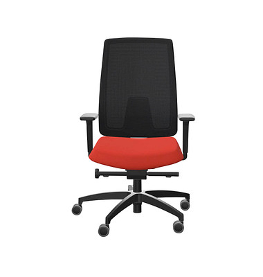 Bürostuhl Indeed mesh Stoff orange, Gestell schwarz 