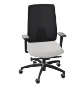 Bürostuhl Indeed mesh, schwarz/platingrau / schwarz, mit Armlehnen, bis 150kg