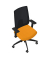 Bürostuhl Indeed mesh Stoff orange, Gestell schwarz 
